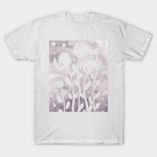 Whimsical watercolor flowers – light grey T-Shirt